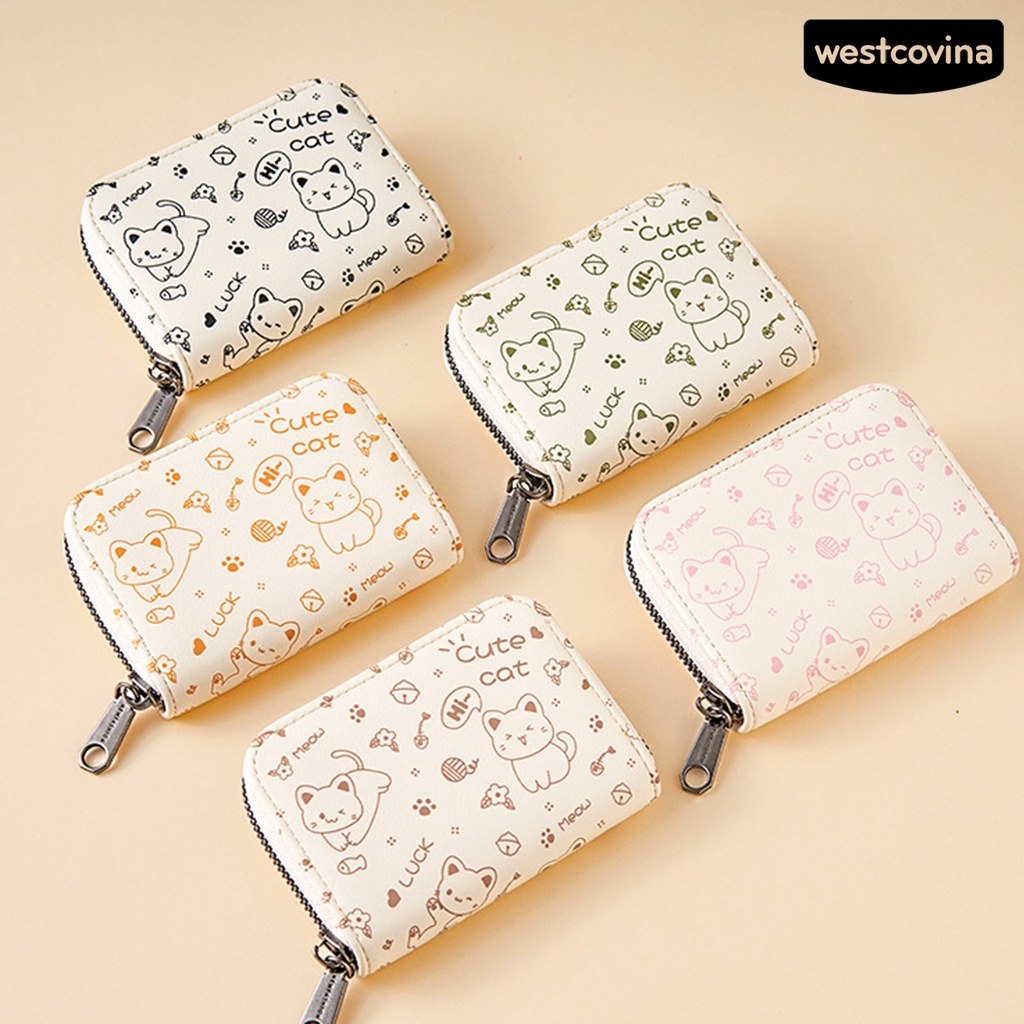 [WSTN]✎Ví Đựng Thẻ Đa Năng Sức Chứa Lớn Có Khóa Kéo Có Thể Tái Sử Dụng