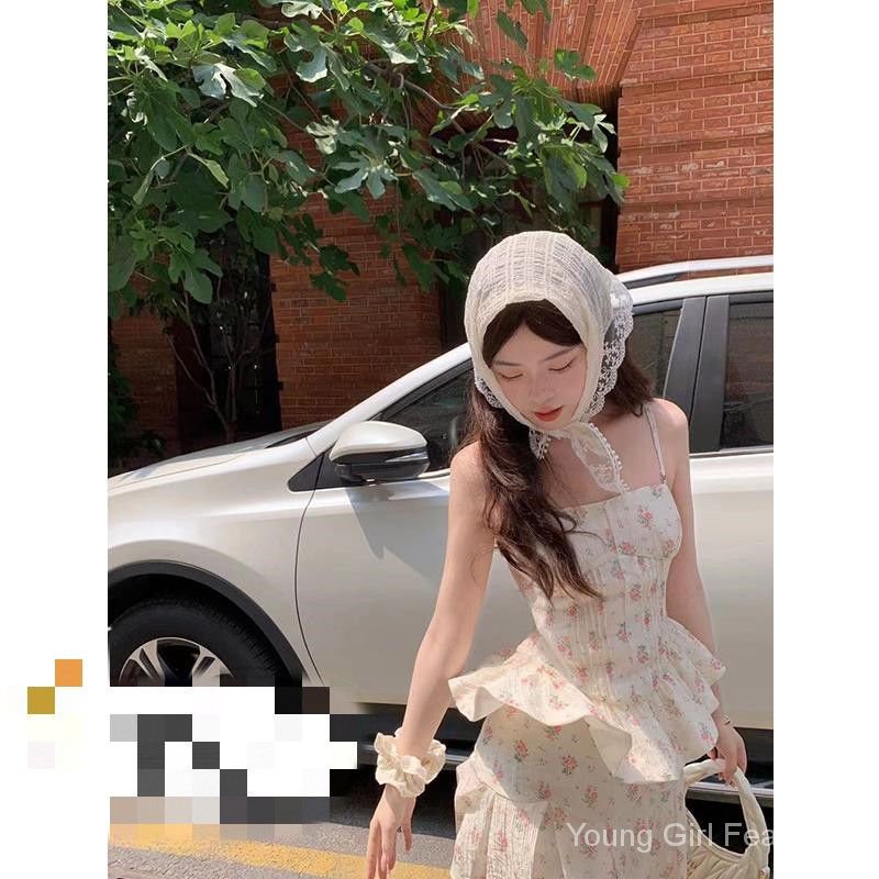 Hàng Mới Về Mới Bộ Áo Ống In Hoa Phối Chân Váy Ngắn Lưng Cao Ôm Dáng Kiểu Hàn Quốc Thời Trang Mùa Hè Cho Nữ