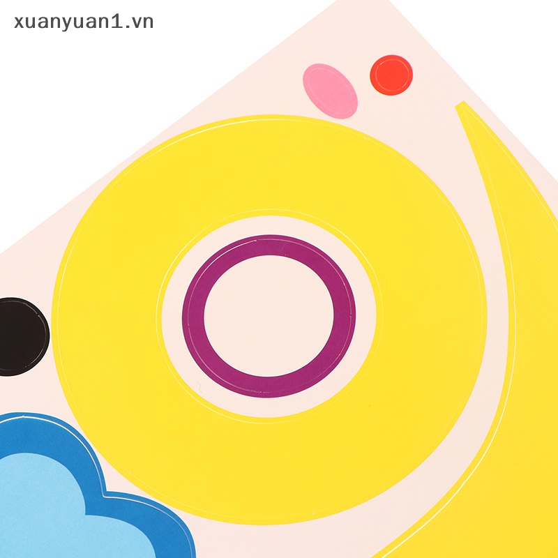 1 Set Giấy Dán Hoạt Hình Nhiều Màu Sắc Trang Trí Thủ Công Cho Bé