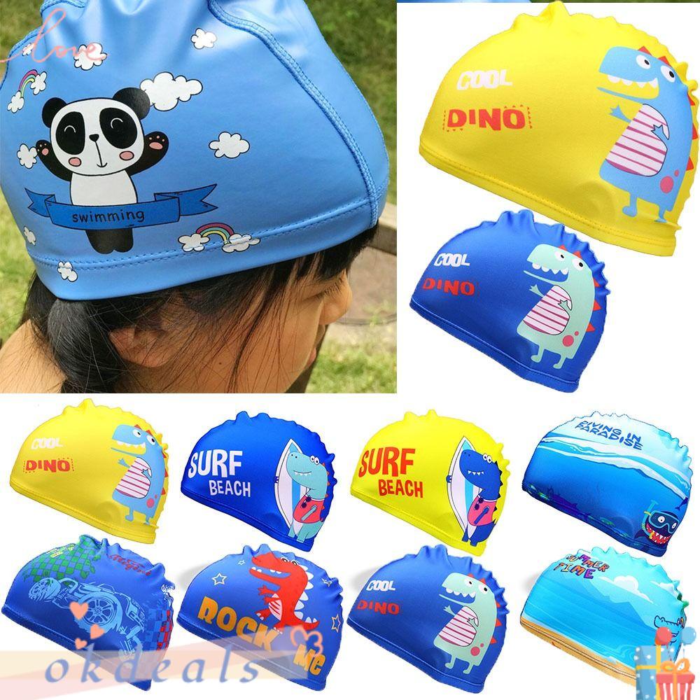Mũ Bơi Co Giãn Bằng Nylon Kiểu Thể Thao Cho Bé