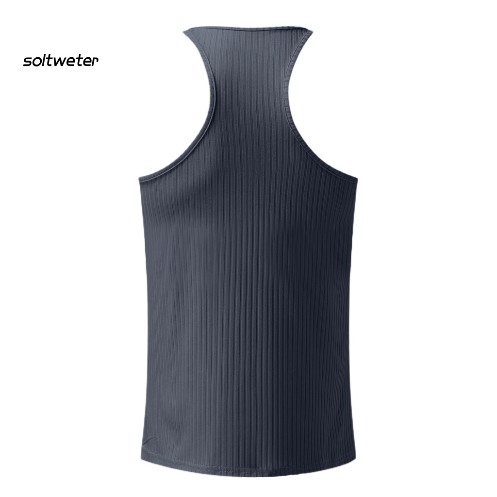 Áo Sát Nách Cổ Tròn Chất Liệu Co Giãn Thoáng Khí Thời Trang Đường Phố Cho Nam