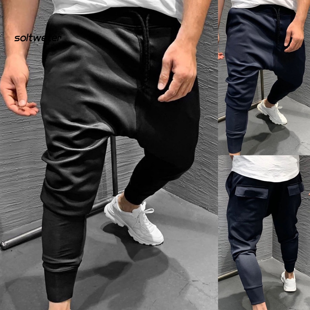 Quần Dài Lưng Thun Màu Sắc Đơn Giản Thời Trang Mùa Thu Cho Nam