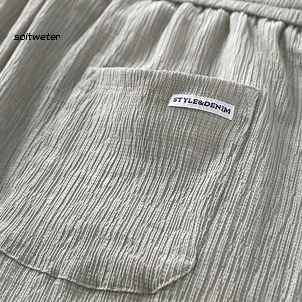 1 Bộ Áo Thun Cổ Tròn Cài Nút Màu Trơn Phối Quần Dài Lưng Thun Co Giãn Thời Trang Mùa Hè Cho Văn Phòng