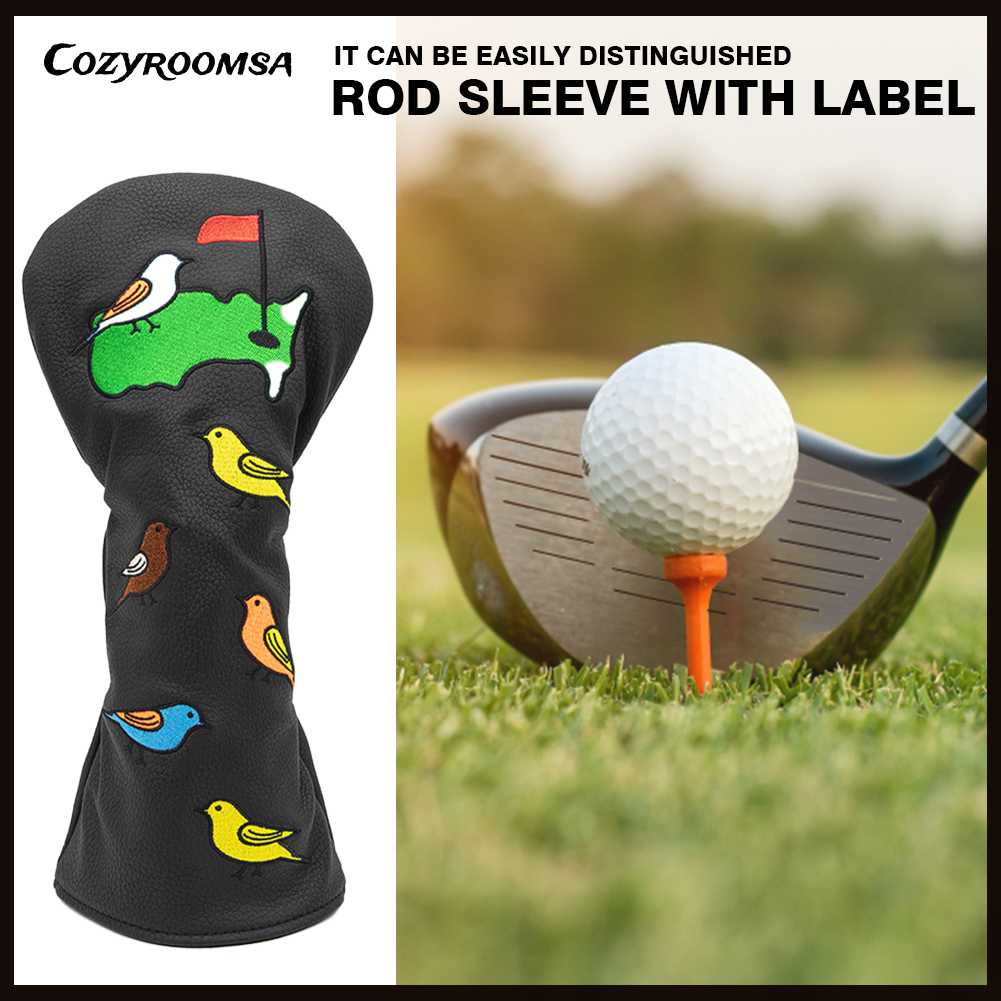 Vỏ Bọc Gậy Đánh Golf Bằng PU Mềm Chống Cắt Họa Tiết Chim Nhỏ Gọn