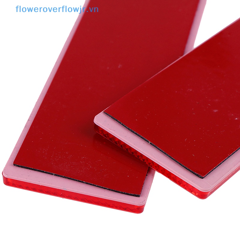 Bộ 2 Miếng Dán Phản Quang Hình Chữ Nhật Bằng Nhựa Cho Xe Hơi