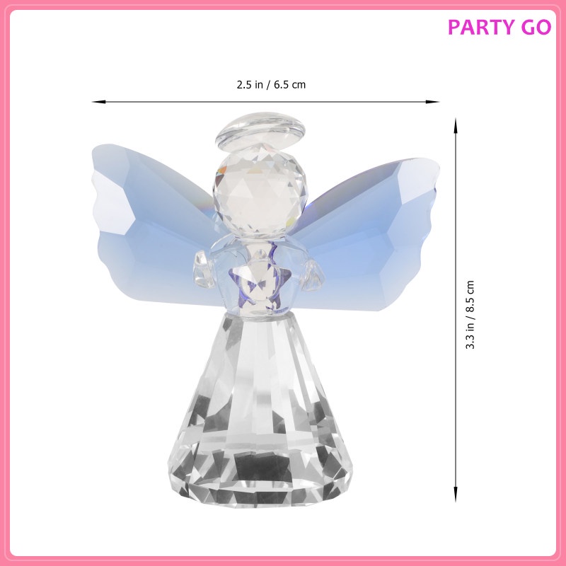 Đồ trang trí Nhà Thờ Thiên Thần Bằng Kính Để Bàn Trang Trí