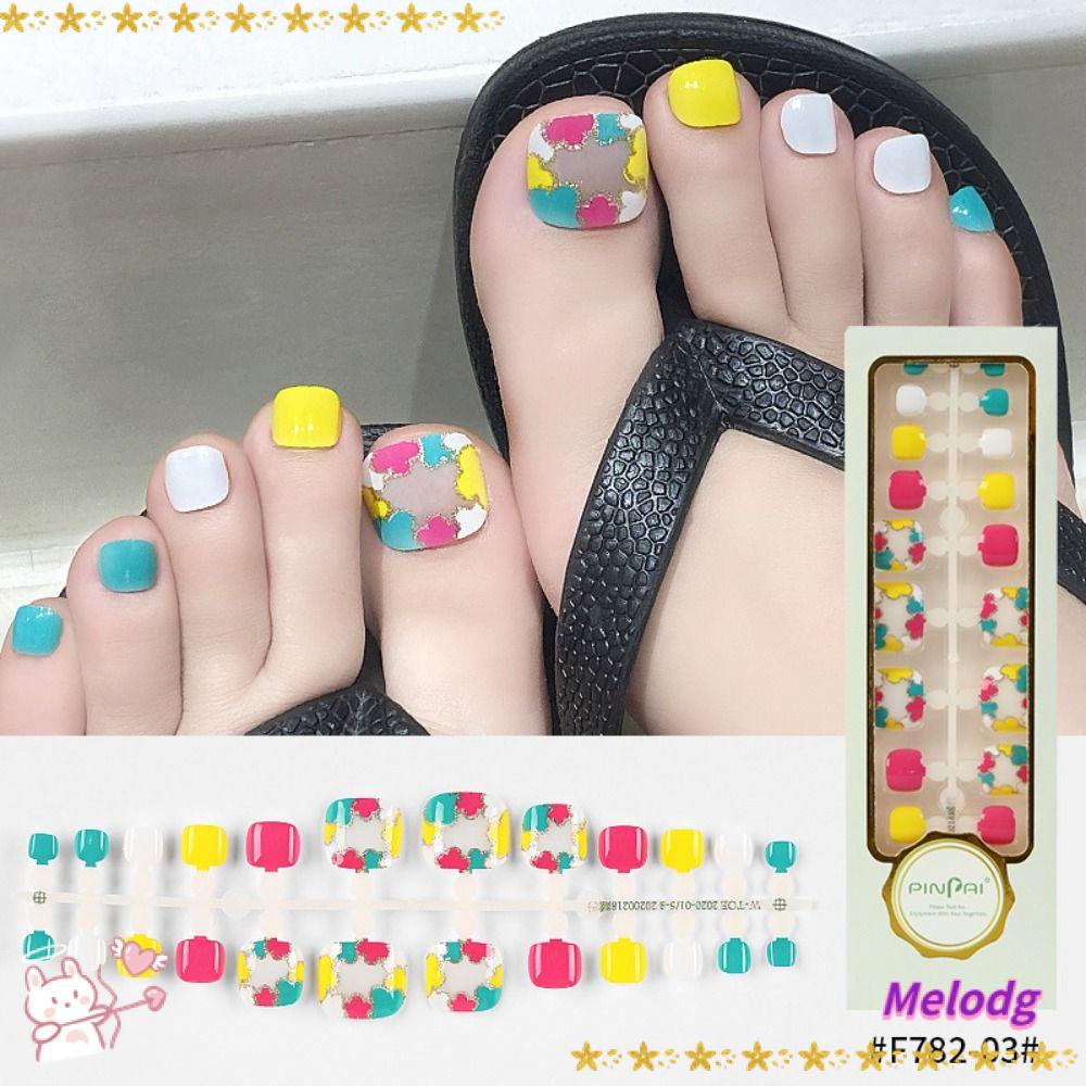 Móng Chân Giả Đính Sequin Lấp Lánh Dành Cho Nữ