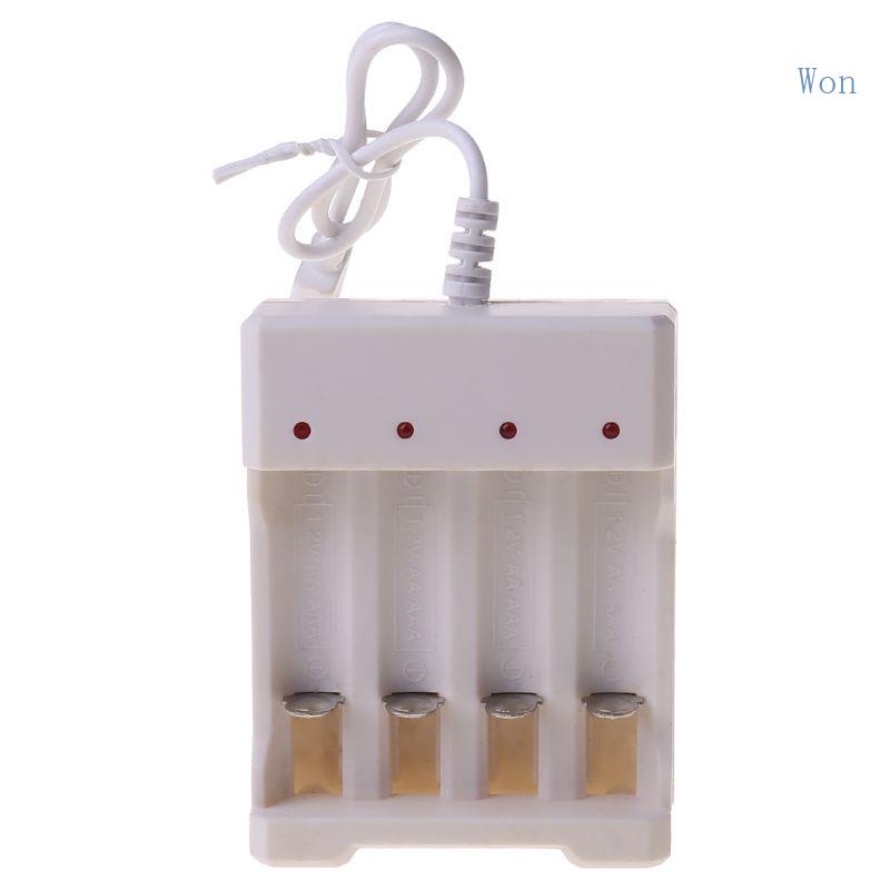 Bảng Mạch Sạc Pin AAA AA 4 Ngăn USB Có Đèn LED