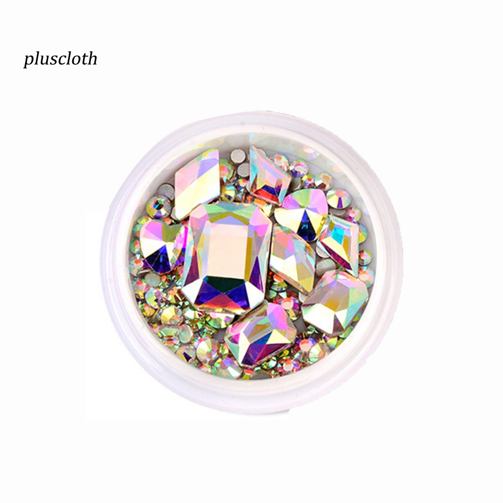 1 Hộp Hạt Đá 3D Lấp Lánh Trang Trí Móng Tay Thời Trang