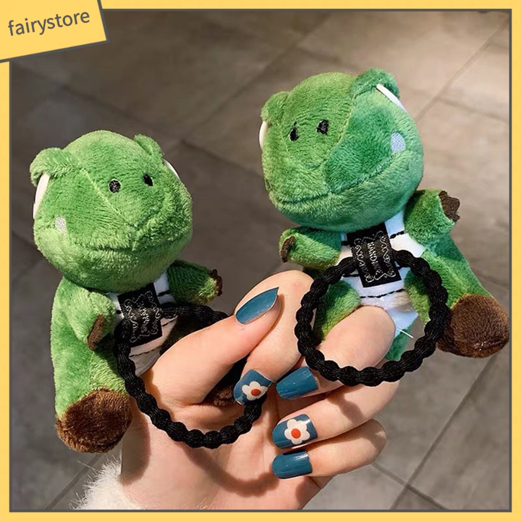 Dây Buộc Tóc Đuôi Ngựa Co Giãn Hình Khủng Long Hoạt Hình Dễ Thương Cho Nữ