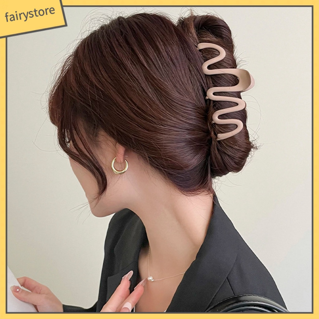 Kẹp Tóc Dạng Gợn Sóng Màu Trơn Co Giãn Gọn Nhẹ Chống Trượt Màu Sắc Thời Trang Cho Nữ