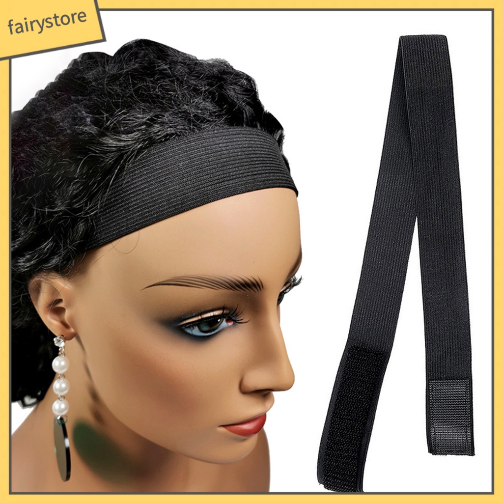 Băng Đô Cố Định Tóc Giả Màu Đen Chống Trượt Độ Co Giãn Cao