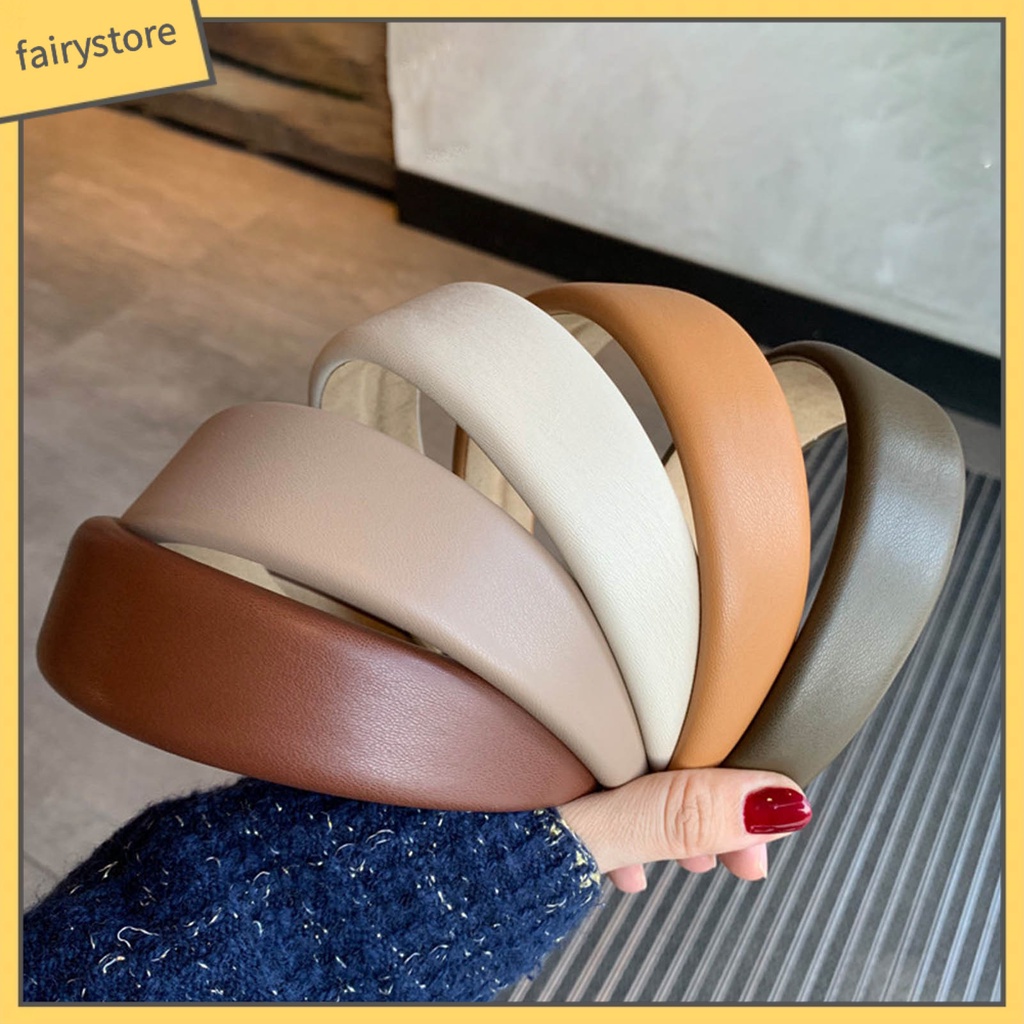 Băng Đô Cài Tóc Dày Dặn Màu Trơn Không Dễ Trượt Trọng Lượng Nhẹ Phong Cách Cổ Điển Cho Nữ