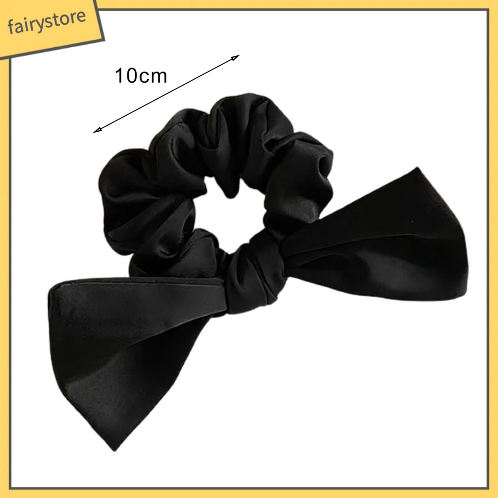 Dây Buộc Tóc Co Giãn Chống Trượt Màu Trơn Thắt Nơ Xinh Xắn Giá Đỡ