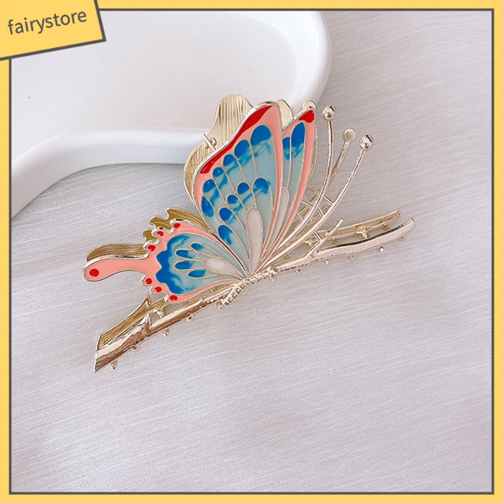 Kẹp Tóc Ba Chiều Co Giãn Chống Trượt Tươi Mới Với Răng Dùng Trang Trí Quần Áo Cho Nữ