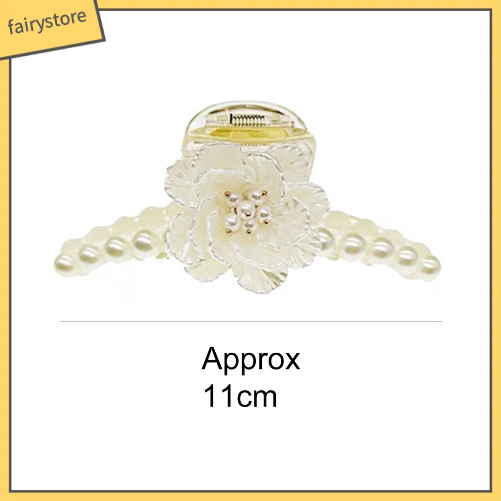 Kẹp Tóc Càng Cua Lớn Đính Ngọc Trai Giả Xinh Xắn Cho Nữ