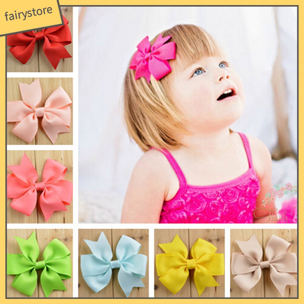 Set 40 Kẹp Tóc Nơ Nhiều Màu Sắc Cho Bé