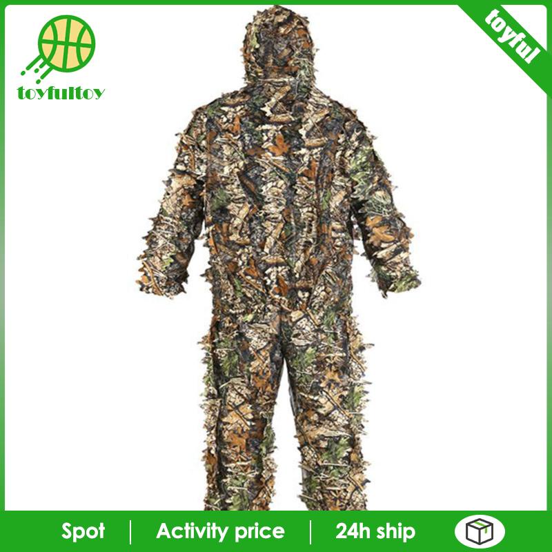 Bộ Đồ Hóa Trang Ghillie Thoáng Khí Có Mũ Trùm Tiện Dụng