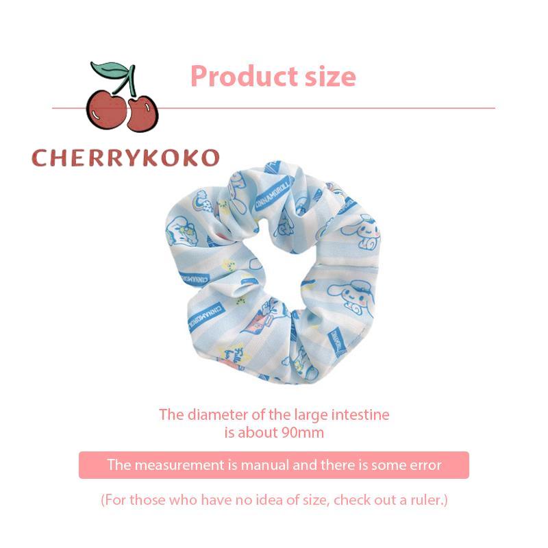 🍒🍒CHERRYKOKO Dây Buộc Tóc Cao Su Bọc Vải Lông Hình Búp Bê Sanrio Dễ Thương Thời Trang Thu Đông