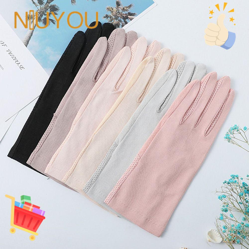 Găng Tay Cotton Chống Tia UV Dùng Ngoài Trời Cho Nữ
