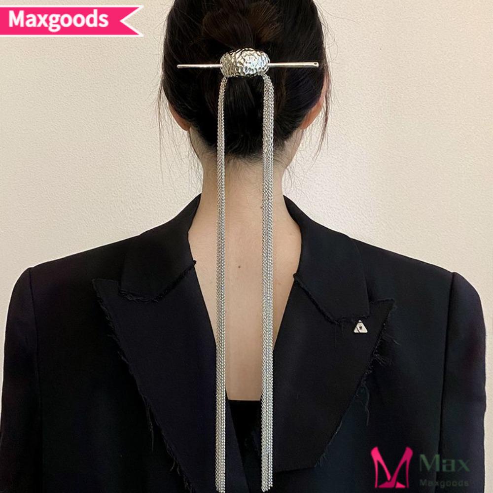 MAXG Kẹp Tóc Dạng Chuỗi Dài Bằng Kim Loại