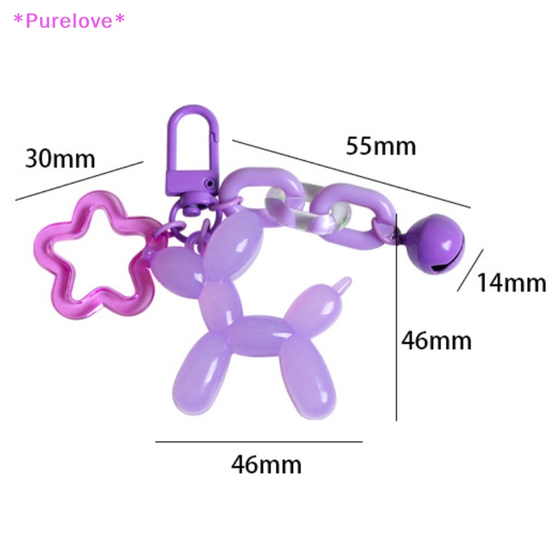 1 Móc Khóa Hình Chú Chó Và Bong Bóng Dễ Thương Dành Cho Nữ Mới