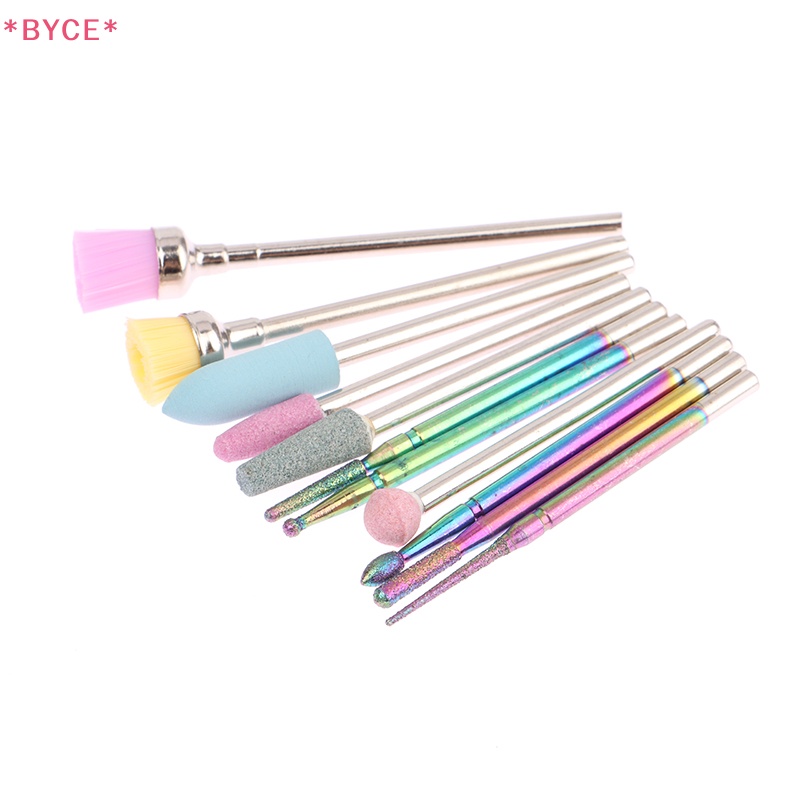Set 10 Mũi Khoan Móng Tay Bằng Sứ Acrylic Tiện Dụng Mới