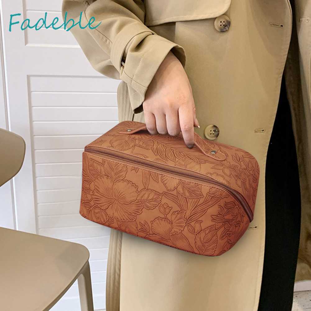 Túi Da PU Đựng Đồ Trang Điểm Tiện Lợi Khi Đi Du Lịch