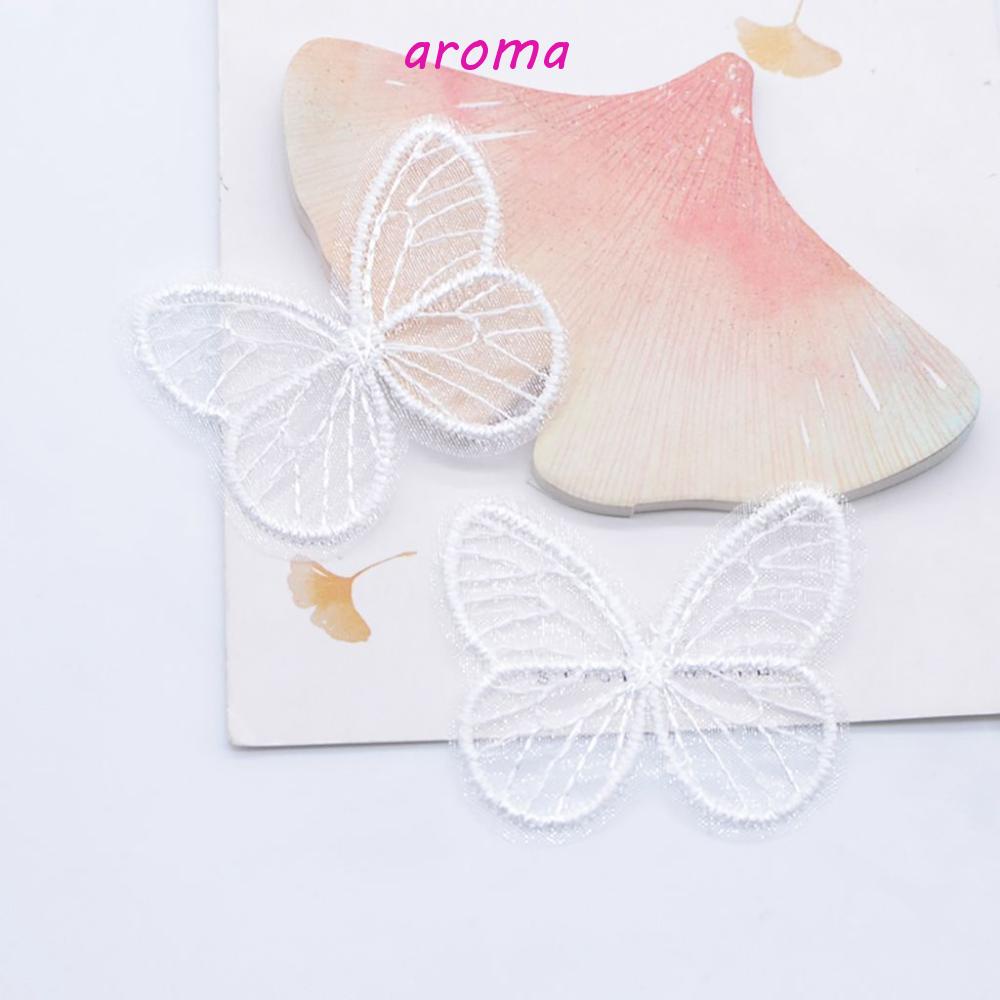 Kẹp Tóc Hình Nón Thêu Họa Tiết Bướm Nhiều Màu Sắc Dễ Thương DIY