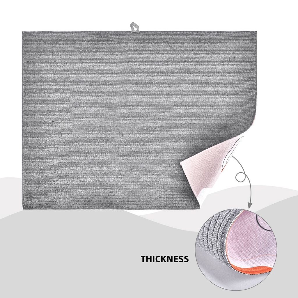 Thảm Phơi Khô Chén Dĩa Chất Liệu Microfiber Thấm Hút Tốt Kích Thước 18x24 Inch Tiện Dụng Cho Nhà Bếp / Quầy Bar