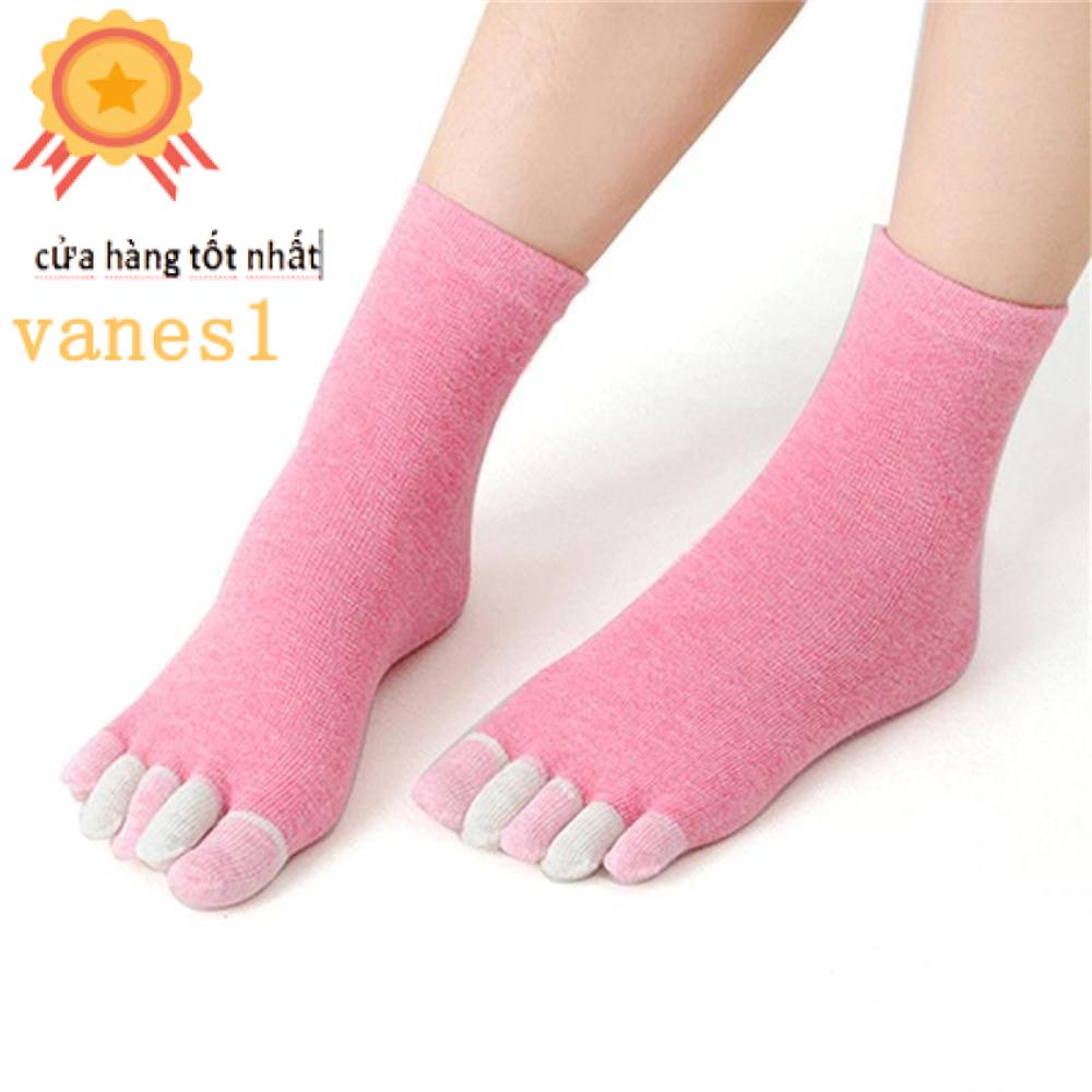 Vớ Xỏ Năm Ngón Mềm Mại Mát Xa Chống Trượt Nhiều Màu Sắc Dễ Thương Cho Nữ VANES1