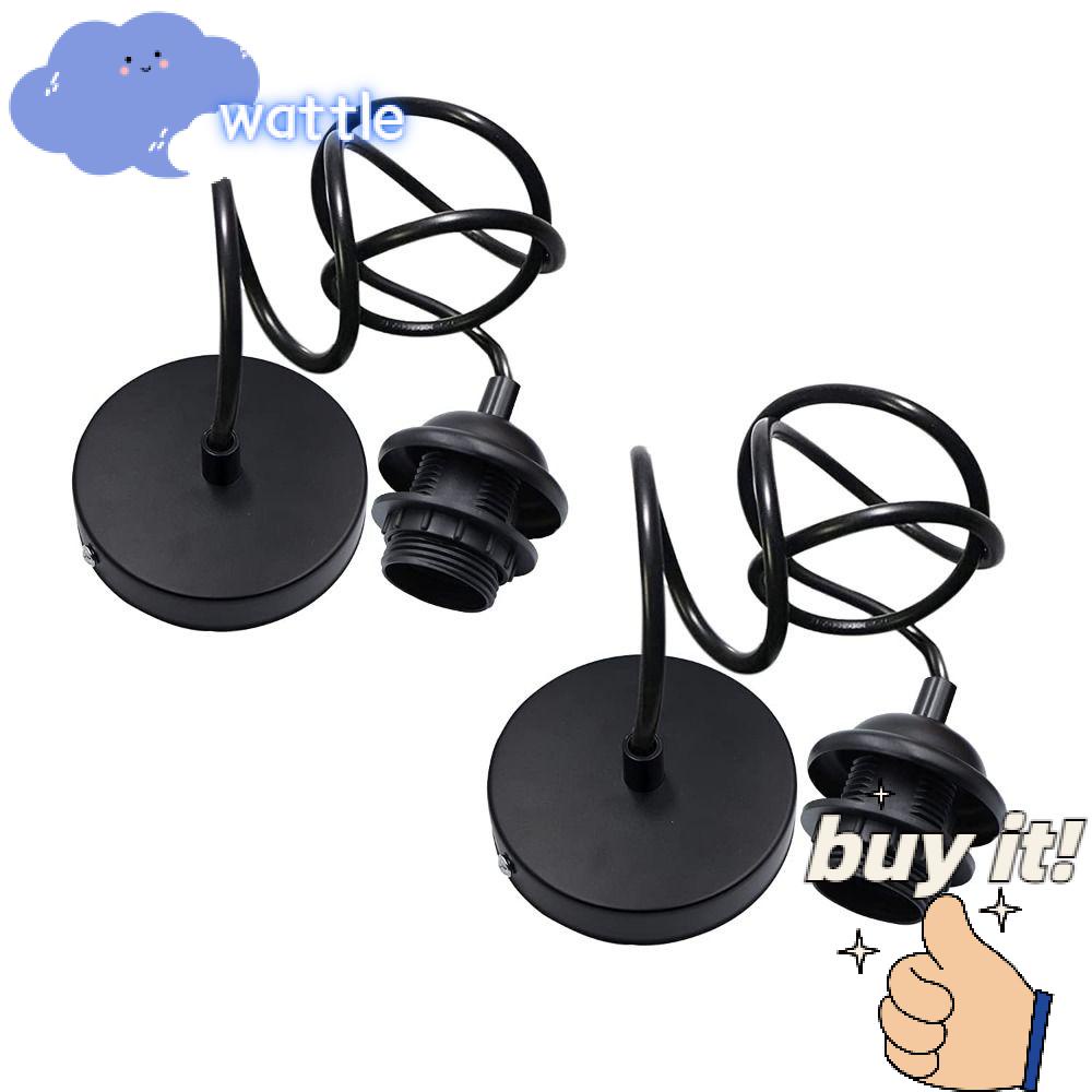 Bộ 2 Chuôi Đèn E27 Màu Đen Tùy Chỉnh Tiện Dụng Cho Nhà Bếp / Phòng Ngủ