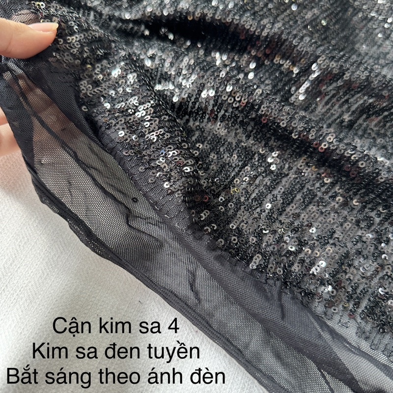 Vải Kim sa-Vải kim Tuyến Lấp Lánh-Lung Linh-May Váy áo,trang trí tiệc hội,Không bong-không Rặm ngứa