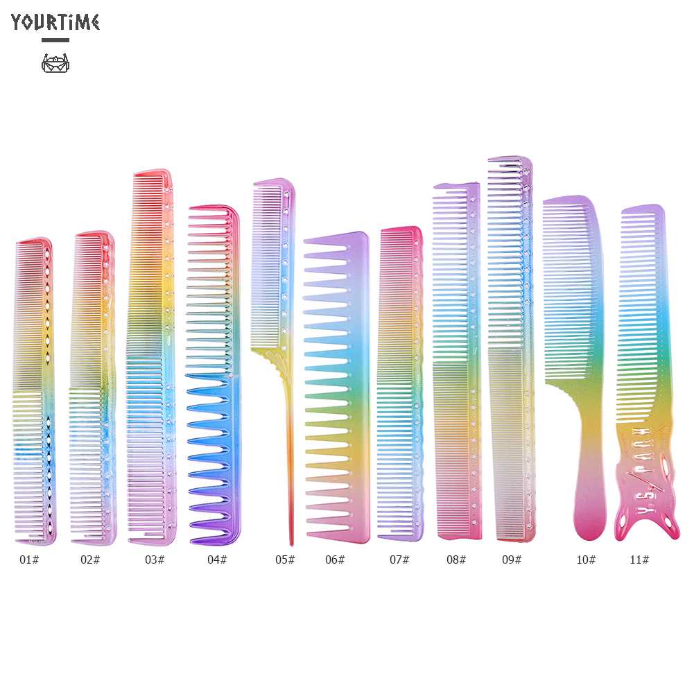 Lược Chải Tóc Hai Đầu Chống Tĩnh Điện Màu Sắc Cầu Vồng Xinh Xắn