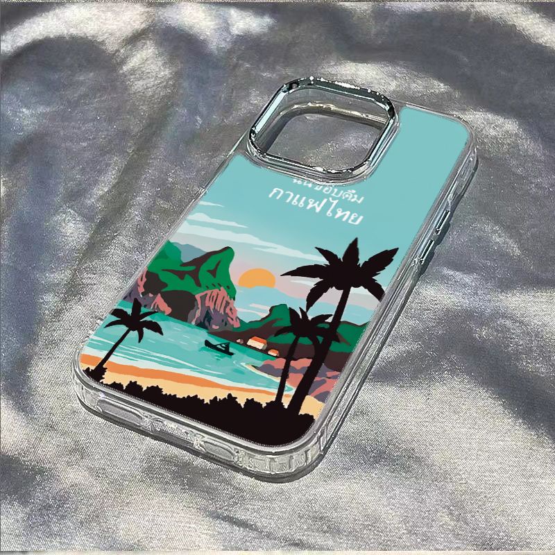 ✅Ốp Điện Thoại Mềm Chống Sốc Họa Tiết Phong Cảnh N8HG Cho iPhone12 max11 / Seaside Apple 137 14pro 12