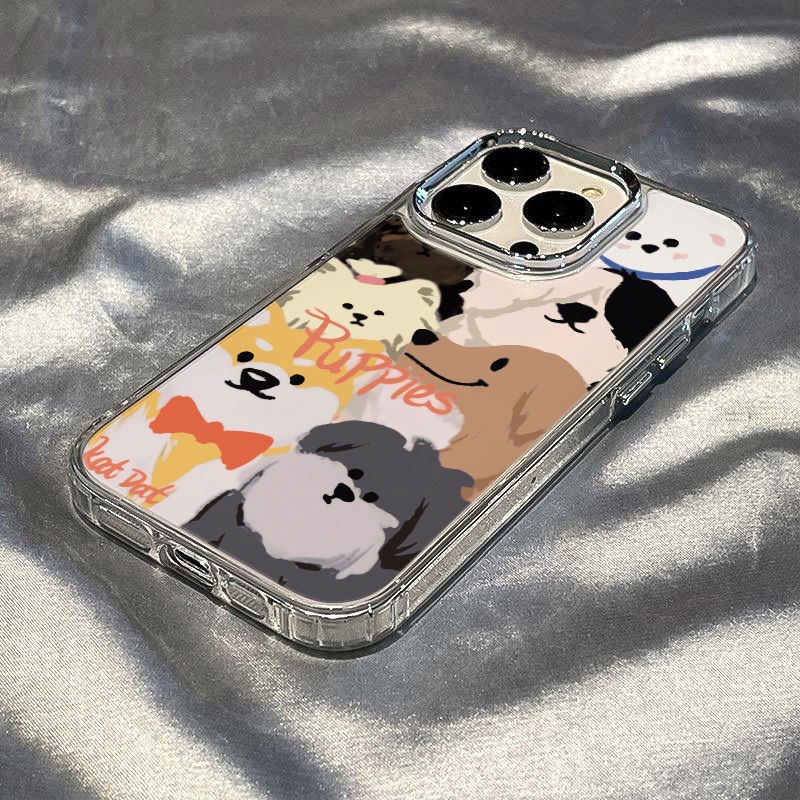 ✅Ốp Điện Thoại Mềm Chống Sốc Họa Tiết Cún Con Dễ Thương Dành Cho Iphone 11 / 12 8 Max 71314 Pro 6MQP