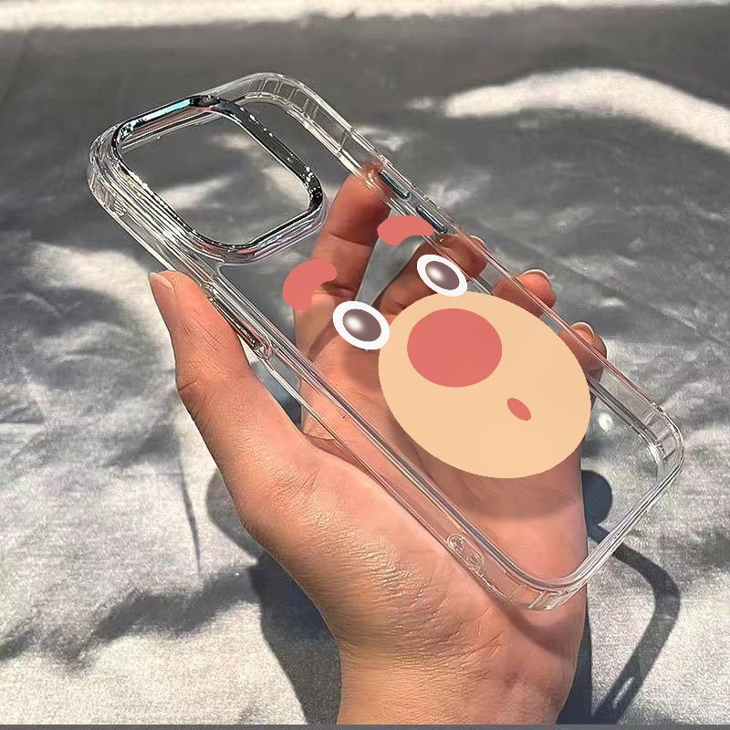 ✅Ốp Điện Thoại Dẻo Màu Hồng / Hồng Họa Tiết Chú Gấu Dễ Thương Chống Sốc Cho Iphone128In 711 1314pro max