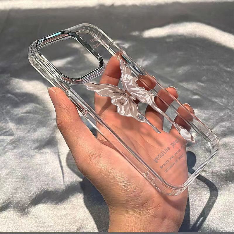 ✅Ốp Điện Thoại Mềm Họa Tiết Bướm Kim Loại Chống Sốc / 7 Apple iPhone12plus 8ins 13 14pro11max H5VI