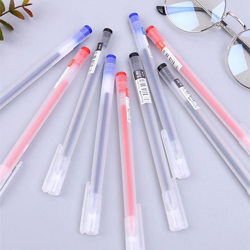 Muji Bút Mực Gel Ngòi 0.5MM Mực Đen Đỏ Xanh Lam Đơn Giản Cho Học Sinh