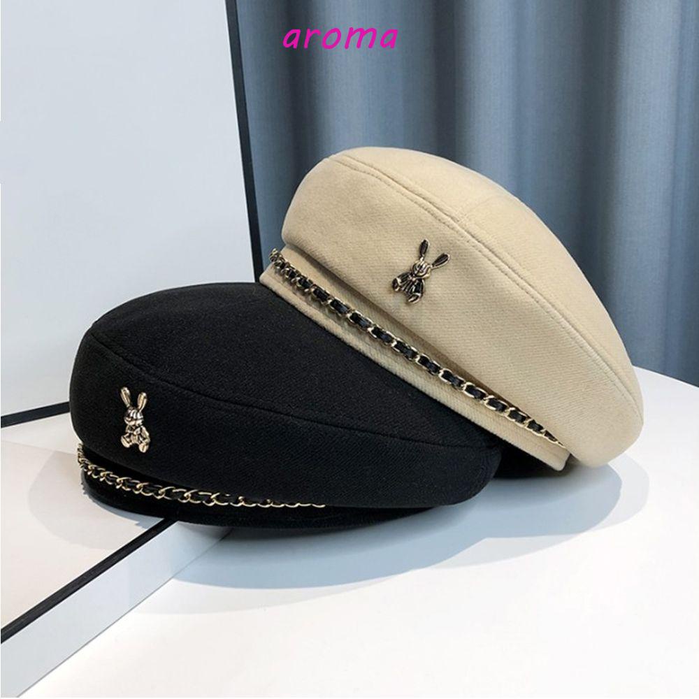 Mũ Beret Chất Liệu Polyester Chống Gió Thời Trang Thu Đông Dễ Thương Cho Nữ