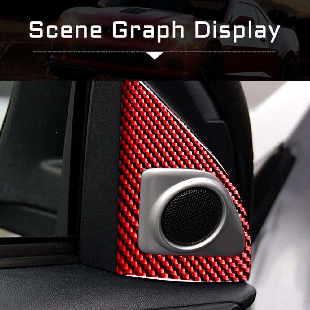 Set 2 Ốp Loa Cửa Bằng Sợi Carbon Cao Cấp Cho Lancer ES 08 15