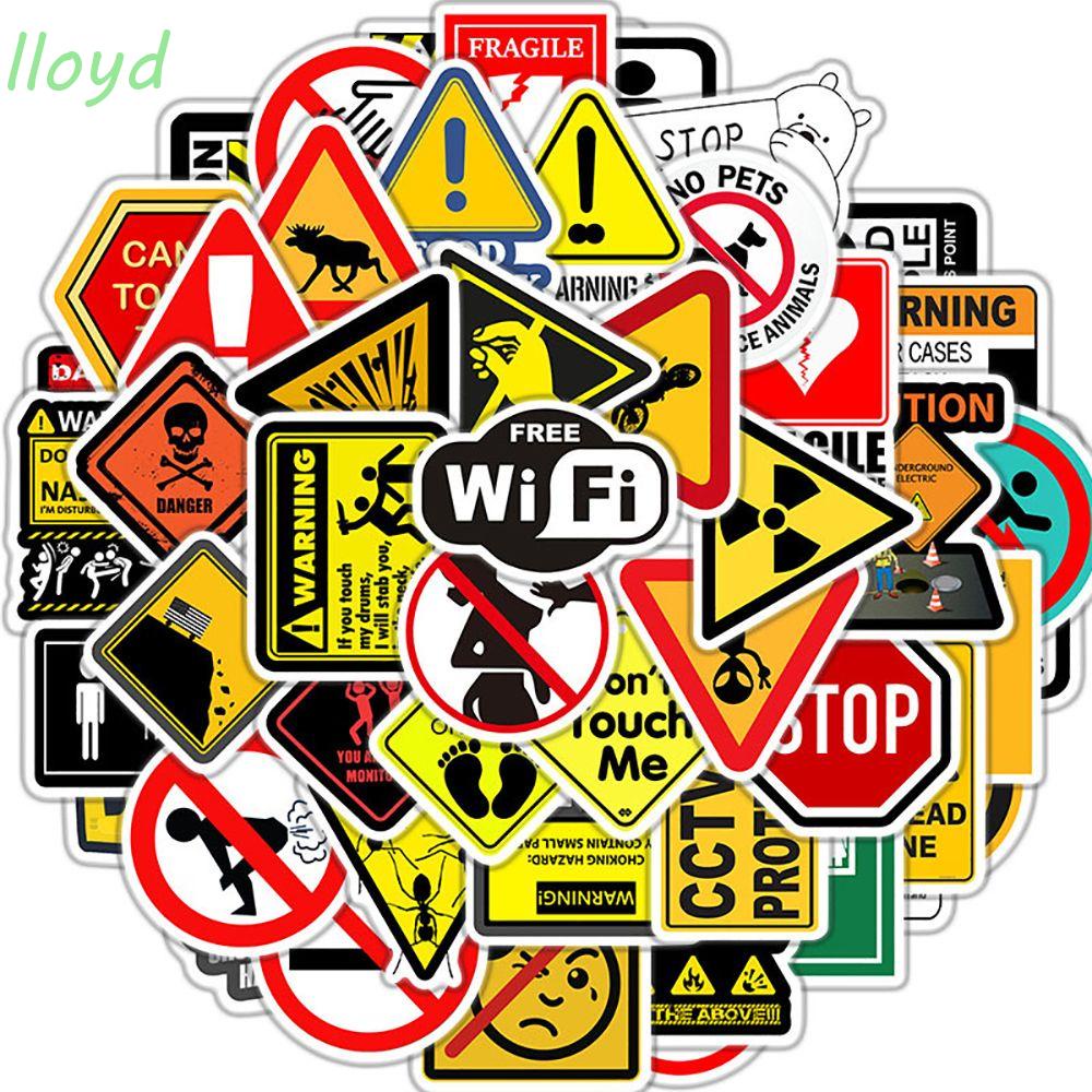 Nhãn Dán Cảnh Báo Họa Tiết Graffiti Trang Trí Điện Thoại / Va Li / Laptop / Xe Máy DIY