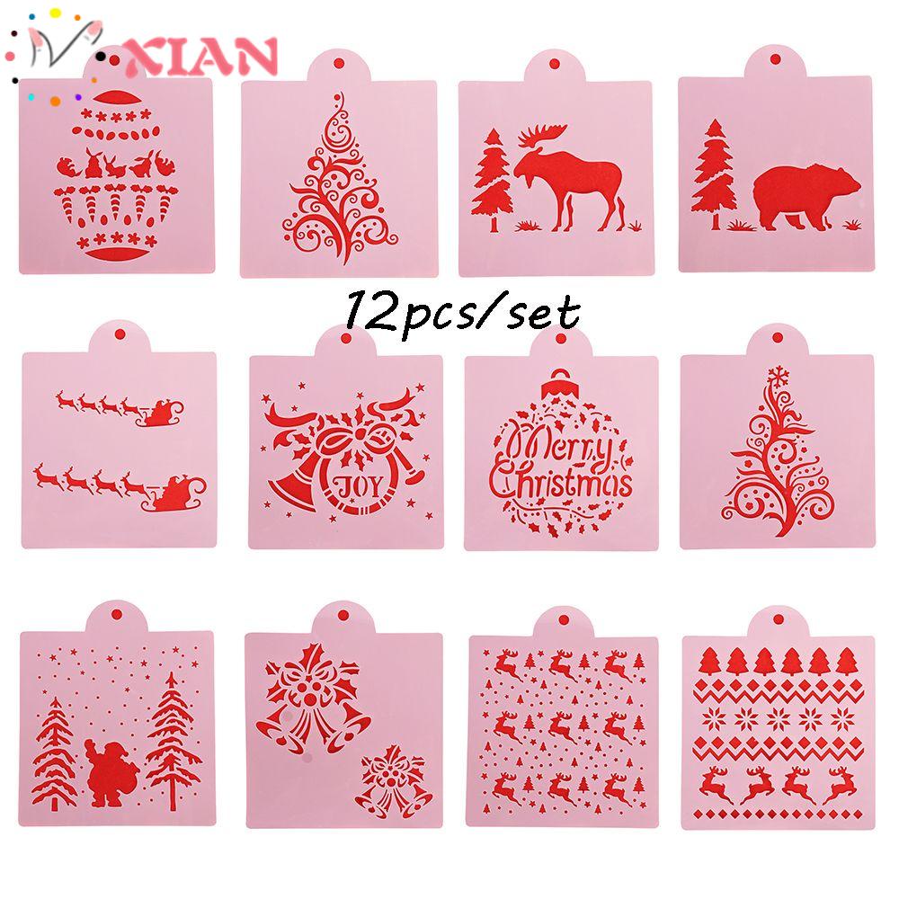 Bộ 12 Khuôn Dập Nổi Trang Trí Tường DIY