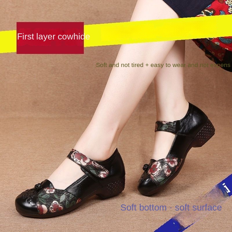 Giày Búp Bê Da Thật Mũi Tròn Đế Mềm Chống Trượt Thời Trang Nữ 2023