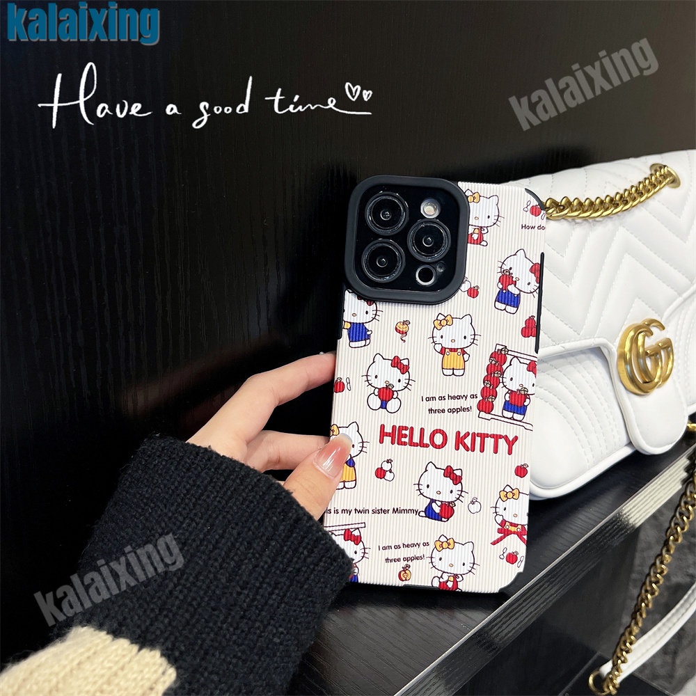 Ốp Điện Thoại Mềm Hình Hello Kitty Cho iPhone 11 12 13 14 Pro Max 14 Plus Xs Max X XR 7 8 Plus