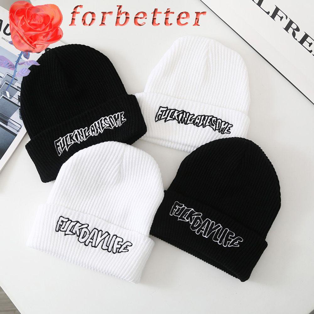 Mũ beanie Màu Trơn Thêu Chữ Phong Cách Hàn Quốc Thời Trang Cho Nam