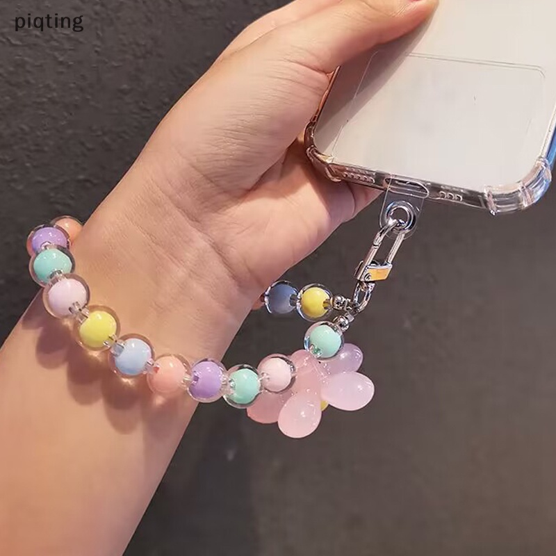 Piqt Ốp Điện Thoại Màu Macaron Có Dây Đeo Cổ Tay Và Móc Khóa Ngắn Chống Thất Lạc Dễ Thương Cho Nữ EN