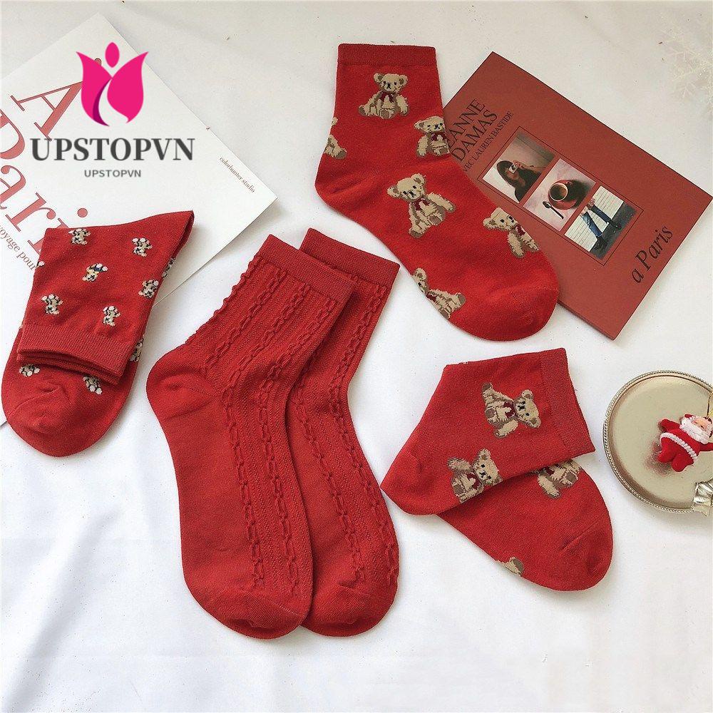 1 Đôi Tất Cotton Ngắn In Họa Tiết Hoạt Hình Cho Nữ