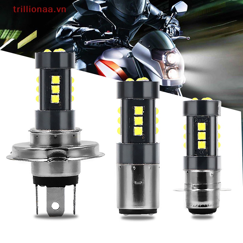 Bóng Đèn LED 12V H4 BA20D P15D Ánh Sáng Trắng Chuyên Dụng Cho Xe Mô Tô