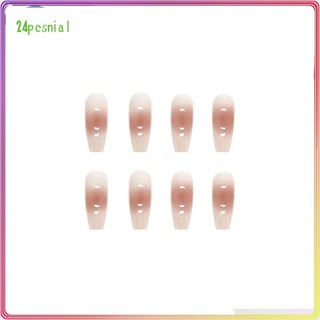 Set 24 Móng Tay Giả Màu Sắc Gradient Thời Trang